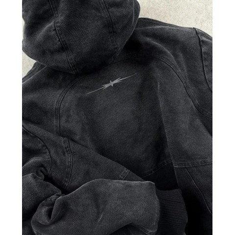 Unisex American Gothic Punk Hoodie - Printed Letter Embroidered Sweatshirt