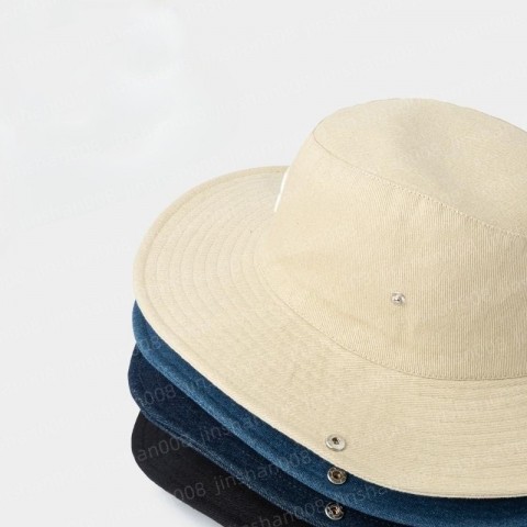 Designer Foldable Wide Brim Women's Fishing Hat with Classic Embroidery