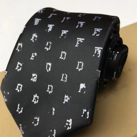 Brand Luxury Silk Mens Necktie, Narrow Jacquard Design, Multi-Color Letter Print, Perfect for Weddings & Business