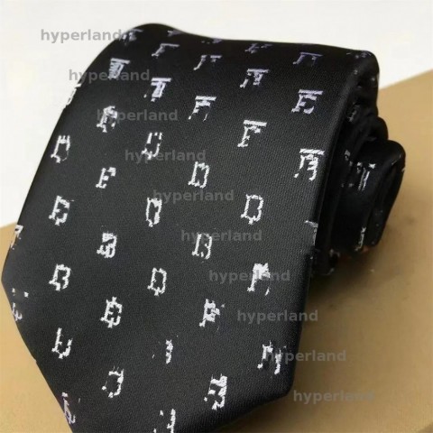 Brand Luxury Silk Mens Necktie, Narrow Jacquard Design, Multi-Color Letter Print, Perfect for Weddings & Business