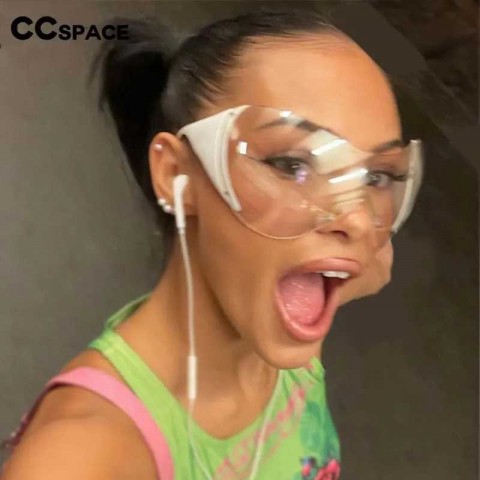 Retro Y2K Borderless White Sunglasses for Women