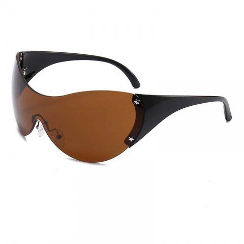 Retro Y2K Borderless White Sunglasses for Women