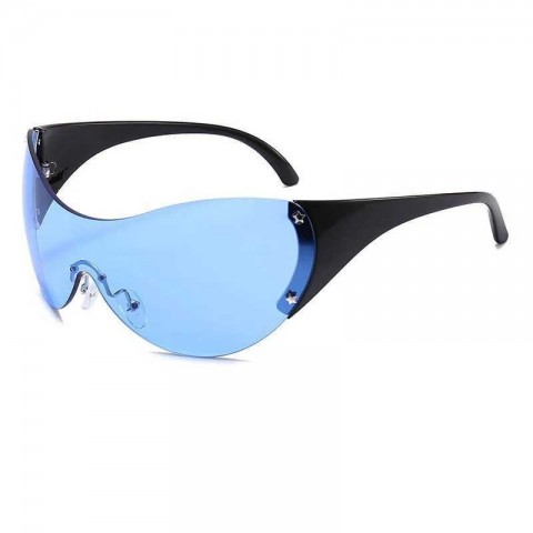 Retro Y2K Borderless White Sunglasses for Women