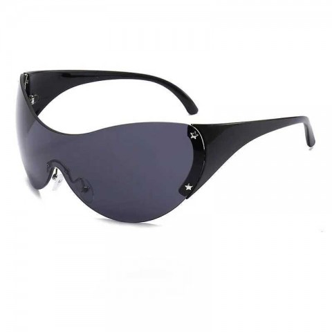 Retro Y2K Borderless White Sunglasses for Women