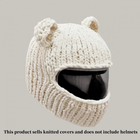 Cute Women's Outdoor Ski Hat - Coarse Velvet Knitted Helmet
