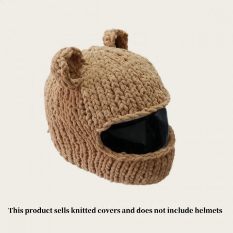 Cute Women's Outdoor Ski Hat - Coarse Velvet Knitted Helmet