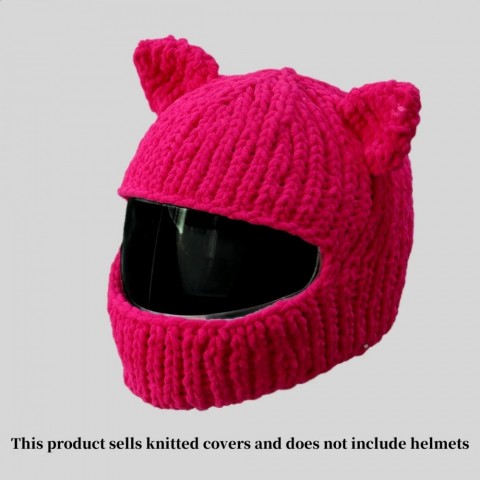 Cute Women's Outdoor Ski Hat - Coarse Velvet Knitted Helmet