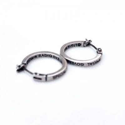 Hoop Earrings Unisex Retro Anime Nagisa Kaworu Metal Studs