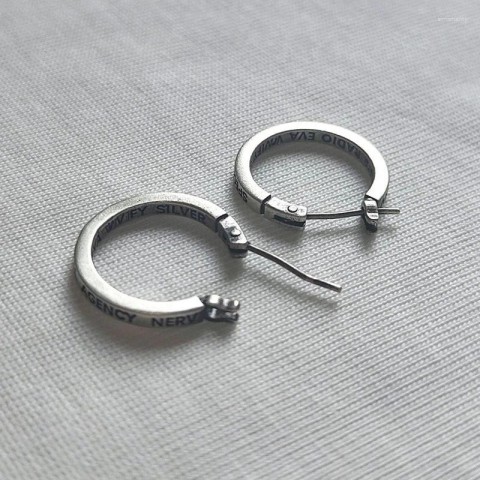Hoop Earrings Unisex Retro Anime Nagisa Kaworu Metal Studs