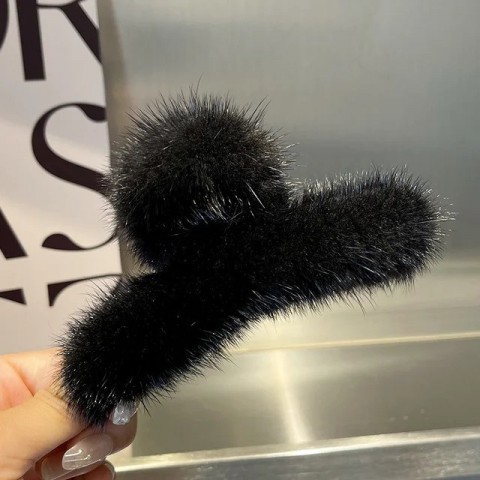 sarsallya Vintage Mink Hair Clips for Women, Casual Decorative Accessories 240119