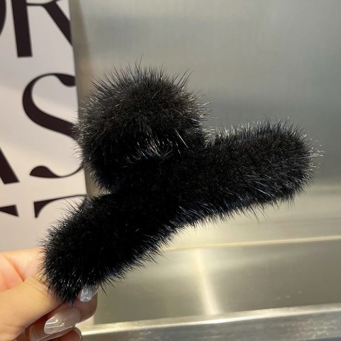 sarsallya Vintage Mink Hair Clips for Women, Casual Decorative Accessories 240119