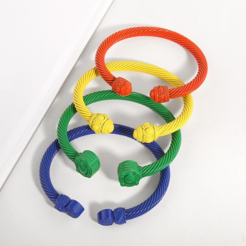 Colorful Enamel Bangle Bracelet for Women - Unisex Designer Jewelry