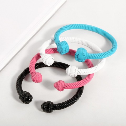 Colorful Enamel Bangle Bracelet for Women - Unisex Designer Jewelry