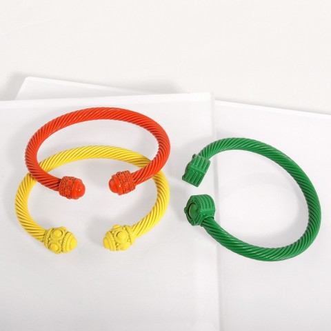 Colorful Enamel Bangle Bracelet for Women - Unisex Designer Jewelry