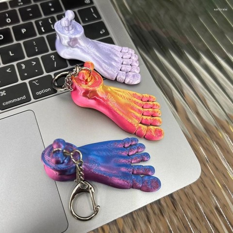 Creative 3D Printed Multi-Joint Movable Hand Foot Keychain for Boys