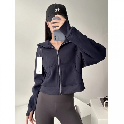 Women's Casual Padded Hoodie with Zipper - Thin Loose Sports Sweater
