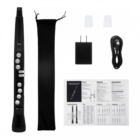IRIN Black USB Rechargeable Electric Saxophone with Blowpipe Flute Technique