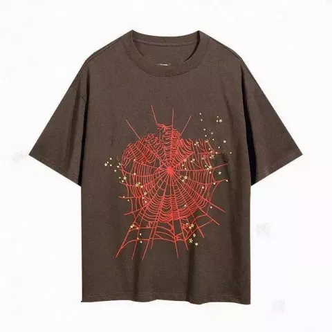 Designer Men's Breathable Cotton Spider Print T-Shirt