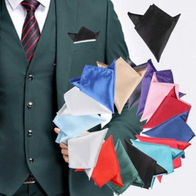 Adult Fashion Cotton Handkerchiefs - Solid Color Men's Business Pockets Hankies 20cm