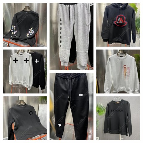 Designer Men's Breathable Cotton Hoodie with Monogram Pattern