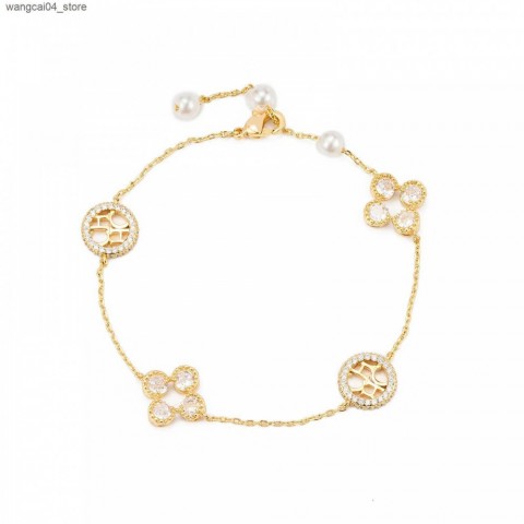 Luxury Adjustable Gold Plated Charm Bracelet for Women - Retro Style Home Accessories