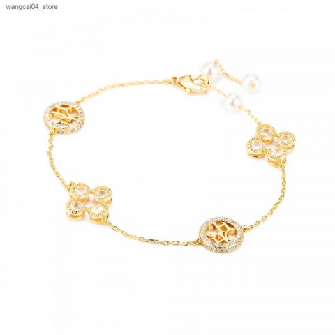 Luxury Adjustable Gold Plated Charm Bracelet for Women - Retro Style Home Accessories