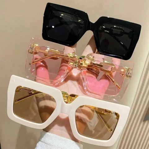 Luxury UV400 Protection Large Square Sunglasses for Men and Women