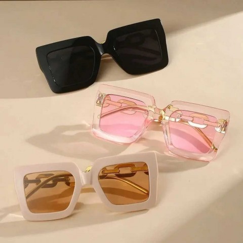 Luxury UV400 Protection Large Square Sunglasses for Men and Women