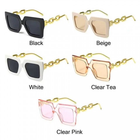 Luxury UV400 Protection Large Square Sunglasses for Men and Women