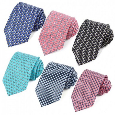 Tailor Smith Lavender Silk Novelty Necktie for Men with Bee and Butterfly Patterns