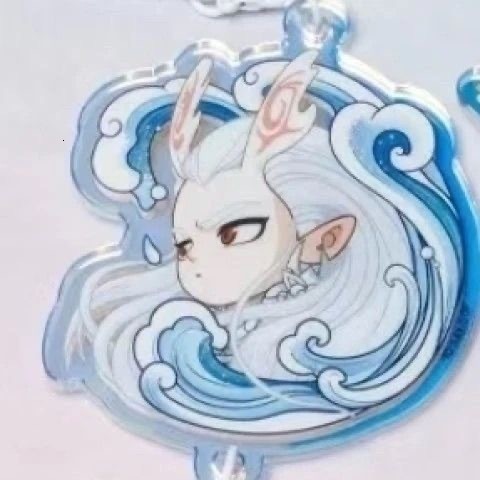 Nezha Magic Children's Acrylic Keychain Clock Pendant, Gray Tin Alloy for Boys