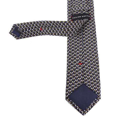 Tailor Smith Lavender Silk Novelty Necktie for Men with Bee and Butterfly Patterns