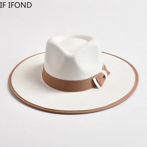 Elegant Brown Silk Fedora Hat for Men - Stylish 9.5cm Brim