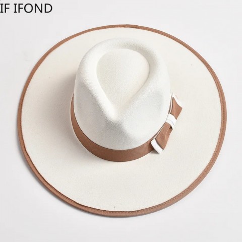 Elegant Brown Silk Fedora Hat for Men - Stylish 9.5cm Brim