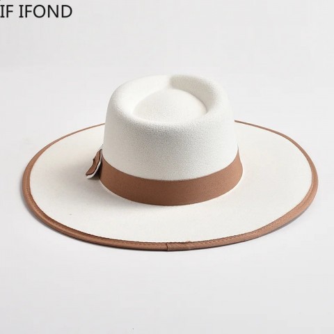 Elegant Brown Silk Fedora Hat for Men - Stylish 9.5cm Brim
