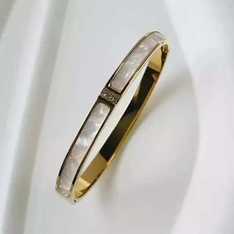 Luxury Women's Zircon Inlaid Bangle Bracelets - Waterproof Stainless Steel Jewelry Gifts