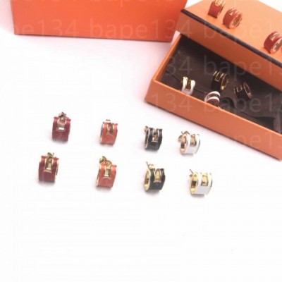 Stud Earrings for Women, Luxury Brand Letter Studs, Multi-Color Gift for Weddings