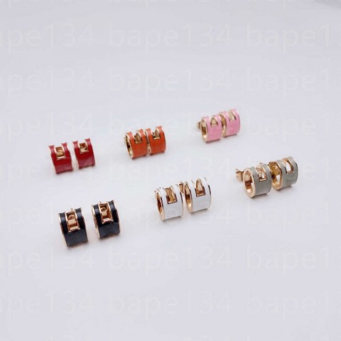 Stud Earrings for Women, Luxury Brand Letter Studs, Multi-Color Gift for Weddings