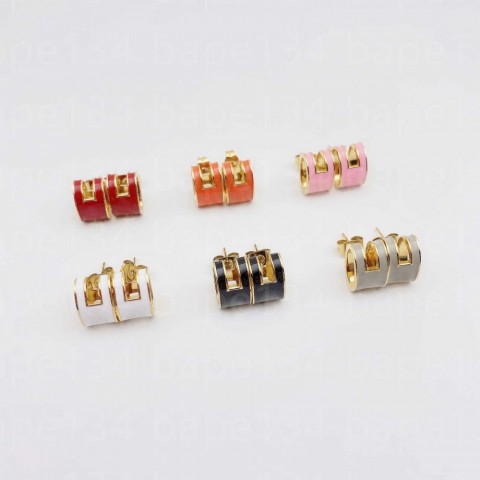 Stud Earrings for Women, Luxury Brand Letter Studs, Multi-Color Gift for Weddings