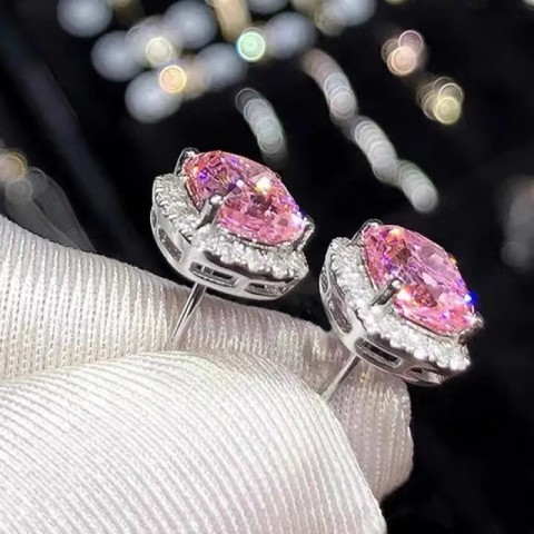 YES D VVS1 Moissanite Stud Earrings for Women Men, Platinum Plated Sterling Silver