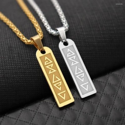 Stainless Steel Rectangle Constellations Pendant Necklace - Lucky Gift for Women