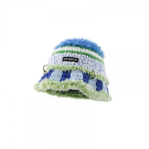 Crochet Wool Fisherman Hats with Punk Knit Design for Unisex