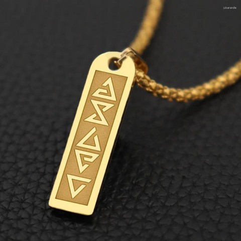 Stainless Steel Rectangle Constellations Pendant Necklace - Lucky Gift for Women