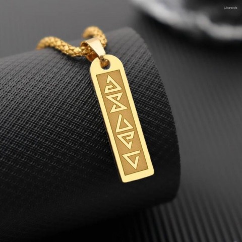 Stainless Steel Rectangle Constellations Pendant Necklace - Lucky Gift for Women