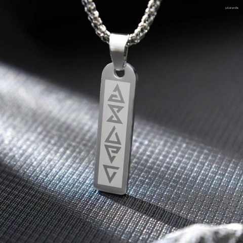Stainless Steel Rectangle Constellations Pendant Necklace - Lucky Gift for Women
