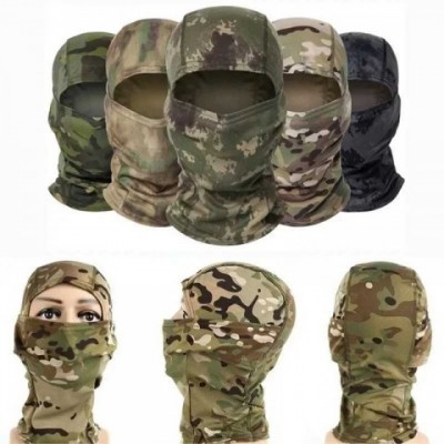 Comfortable 3-Piece Double-Sided Breathable Camo Tactical Face Mask for Men & Women Outdoor Sports