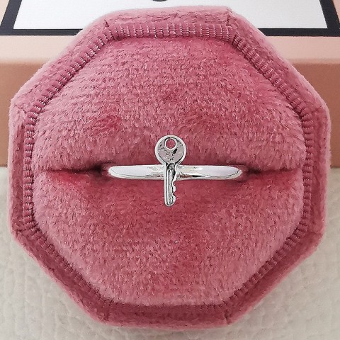 Sterg Sier Fashionable Sterling Silver Key Ring - Perfect Gift for Couples