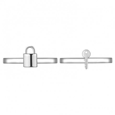 Sterg Sier Fashionable Sterling Silver Key Ring - Perfect Gift for Couples