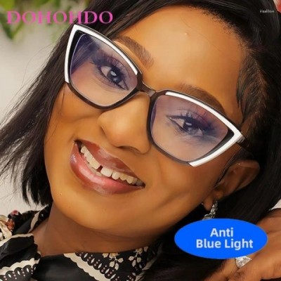 Luxury TR90 Cat Eye Sunglasses for Men and Women with Anti-Blue Light Protection