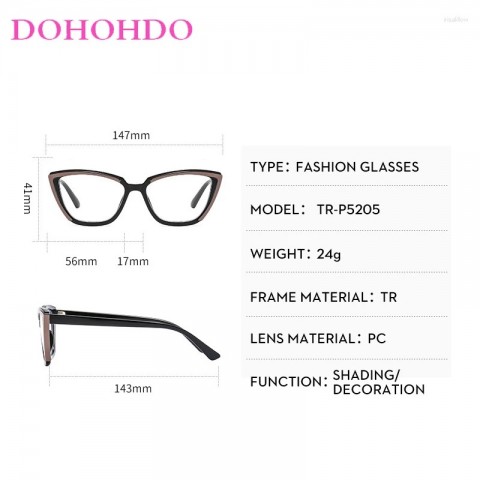 Luxury TR90 Cat Eye Sunglasses for Men and Women with Anti-Blue Light Protection